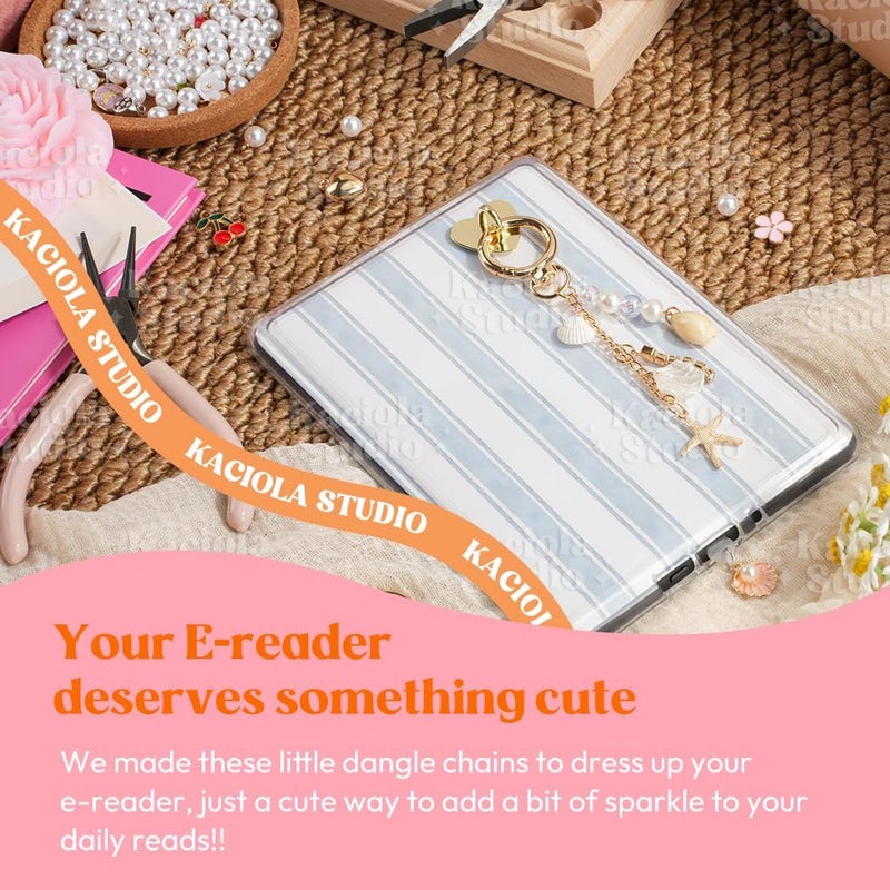 Kaciola Charm Chains for Kindle, Cute Phone Charm Chains Bracelets Accessories for Readers Booklovers Women Men, Charms Compatible for E-Reader/Phone/Paper White (D01-D05) - Image 2